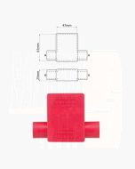 Ionnic SY2915-RED 17.5mm Cable, Double Cable Entry - Red Battery Terminal Insulator (Pack QTY 1) 